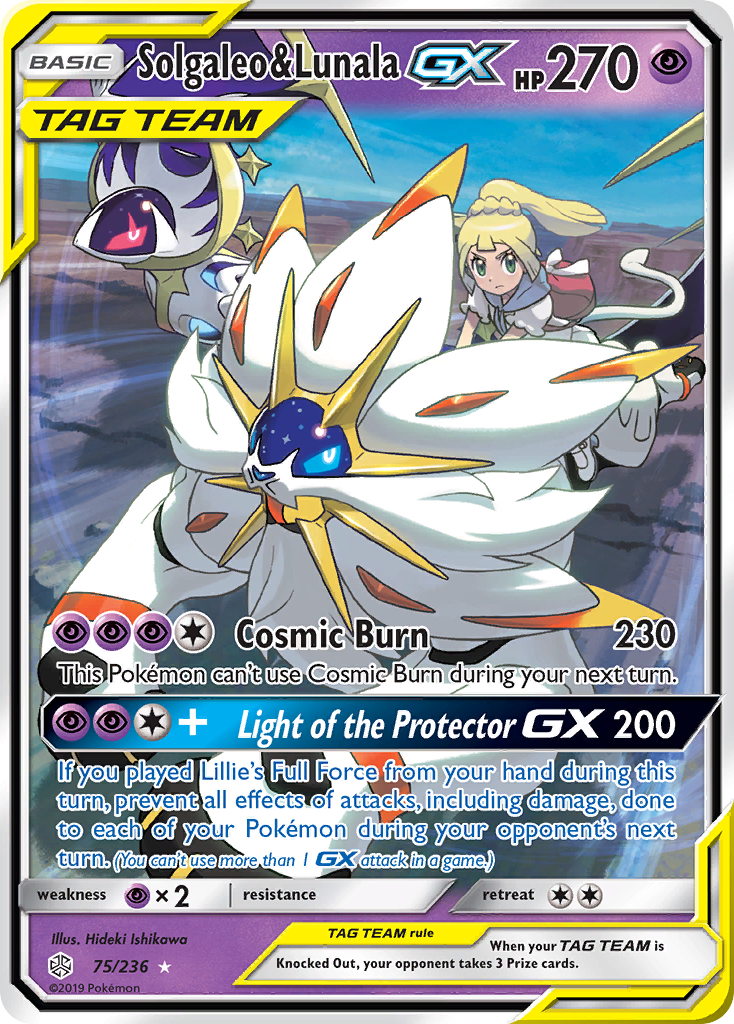 Cosmic Eclipse Solgaleo & Lunala GX #75/236